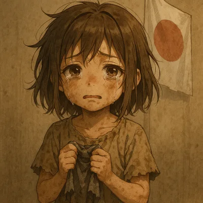 ilustrasi anak yang kehilangan orang tuanya karena konflik