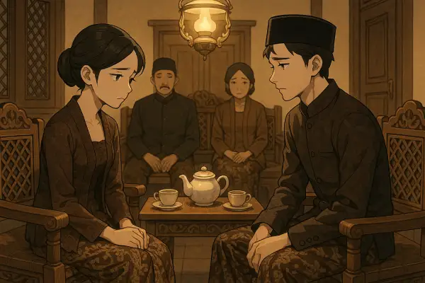 ilustrasi pasangan muda yang tidak direstui